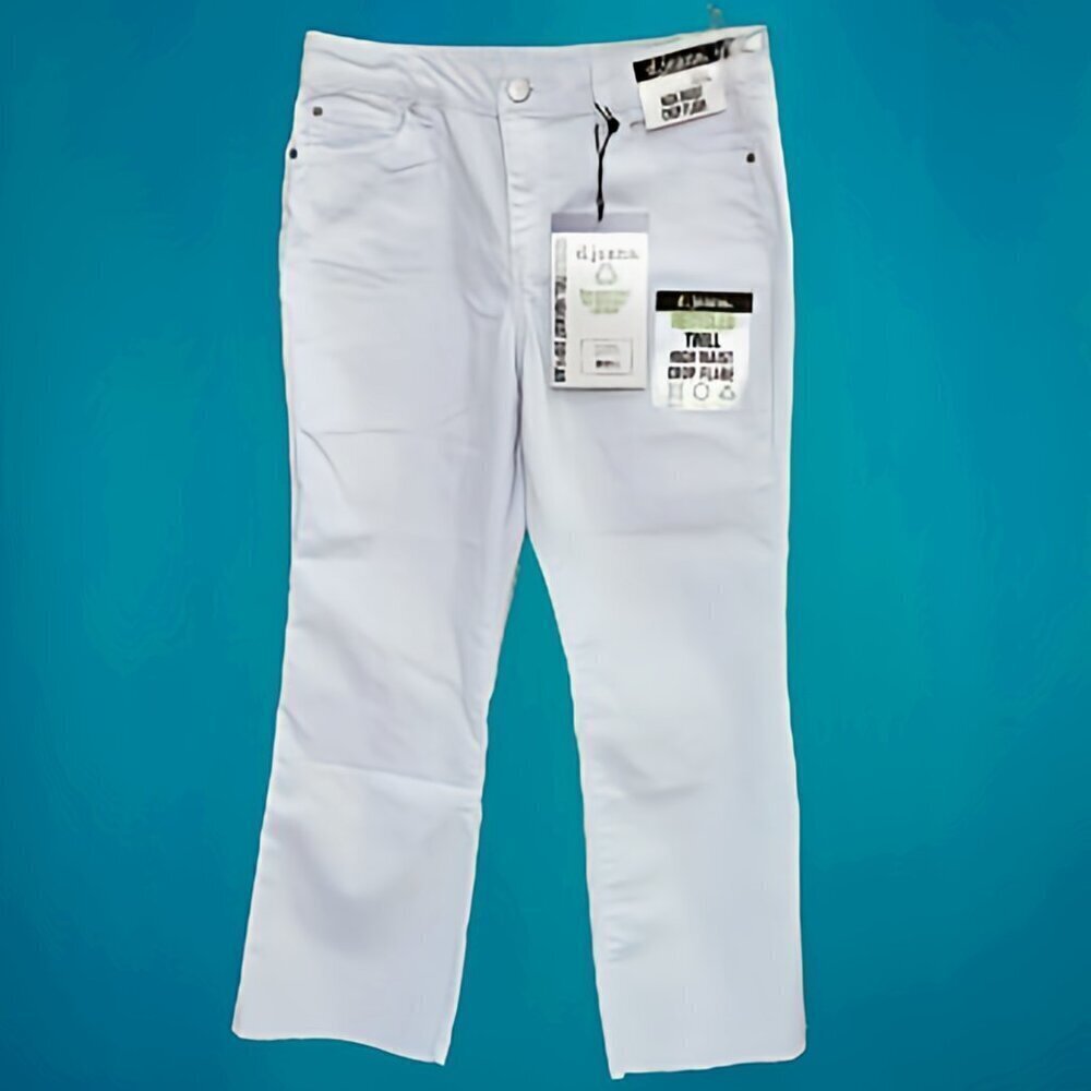 NWT D.Jeans White Twill High Waist Ankle Crop Jeans - 8